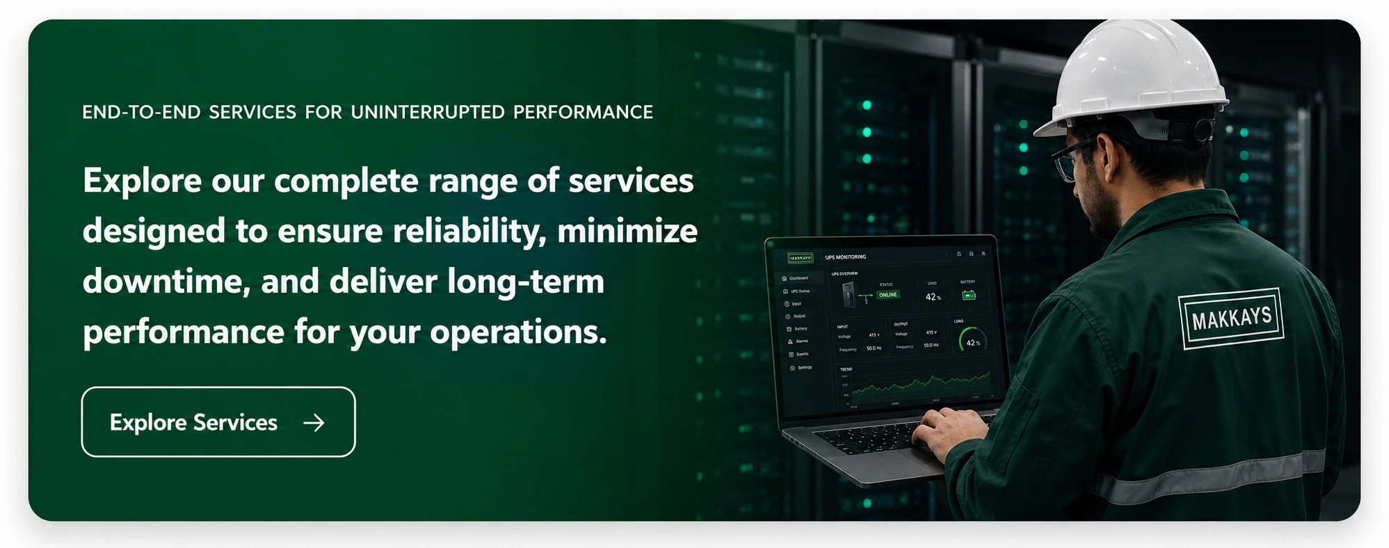 Makkays end-to-end services for reliability, uptime, and long-term operational performance
